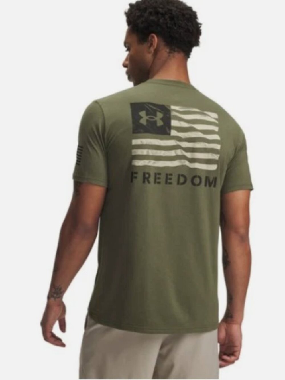 NWT MEN'S UNDER ARMOUR UA FREEDOM BANNER T-SHIRT LARGE NWT